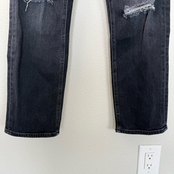 Rag & Bone Nina High-Rise Ankle Cigarette Jean Black Grafton w/Holes Denim 27 - Picture 6 of 14